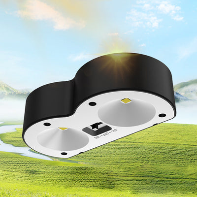 Lámpara de Aplique de Pared LED Redonda de ABS PS Solar Impermeable de Simplicidad Moderna para Patio Exterior 