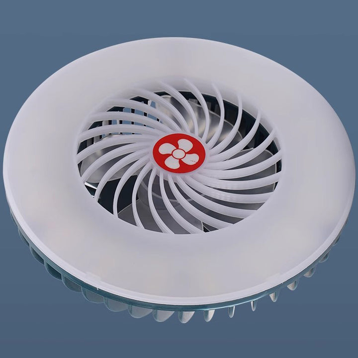 Modern Simplicity Rechargeable Waterproof ABS Round Magnetic Camping Hanging LED Outdoor Fan Light For Outdoor Patio