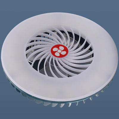 Modern Simplicity Rechargeable Waterproof ABS Round Magnetic Camping Hanging LED Outdoor Fan Light For Outdoor Patio