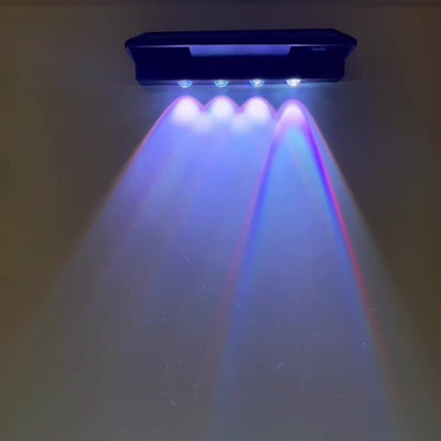 Lámpara Aplique de Pared LED con Haz Enfocado Rectangular de ABS PC Impermeable Solar de Simplicidad Moderna para Patio Exterior 