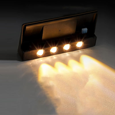 Lámpara Aplique de Pared LED con Haz Enfocado Rectangular de ABS PC Impermeable Solar de Simplicidad Moderna para Patio Exterior 