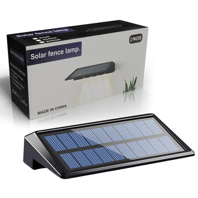 Lámpara Aplique de Pared LED con Haz Enfocado Rectangular de ABS PC Impermeable Solar de Simplicidad Moderna para Patio Exterior 