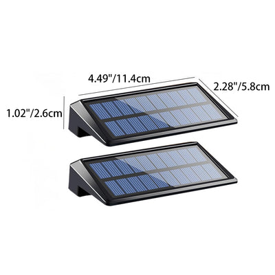 Lámpara Aplique de Pared LED con Haz Enfocado Rectangular de ABS PC Impermeable Solar de Simplicidad Moderna para Patio Exterior 