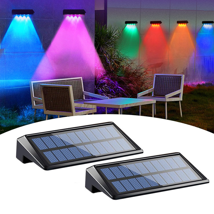 Lámpara Aplique de Pared LED con Haz Enfocado Rectangular de ABS PC Impermeable Solar de Simplicidad Moderna para Patio Exterior 