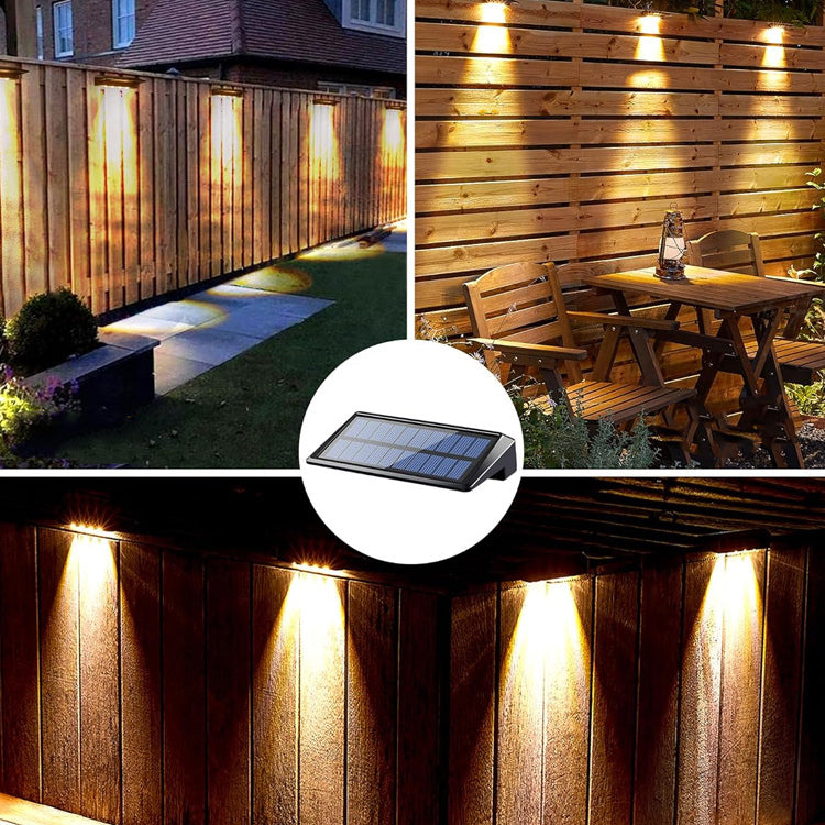 Lámpara Aplique de Pared LED con Haz Enfocado Rectangular de ABS PC Impermeable Solar de Simplicidad Moderna para Patio Exterior 