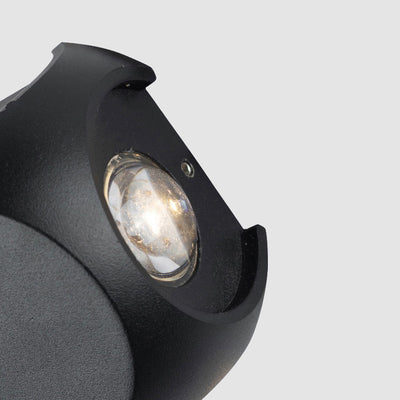 Lámpara de aplique de pared LED de cubo de dados de aluminio impermeable de simplicidad moderna para patio exterior 