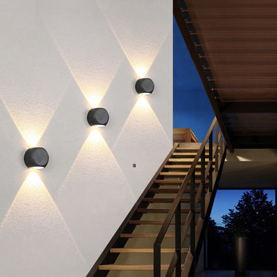 Lámpara de aplique de pared LED de cubo de dados de aluminio impermeable de simplicidad moderna para patio exterior 