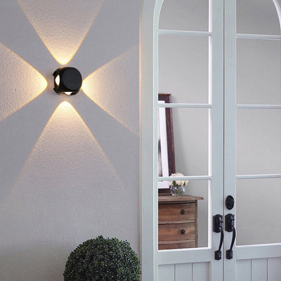 Lámpara de aplique de pared LED de cubo de dados de aluminio impermeable de simplicidad moderna para patio exterior 