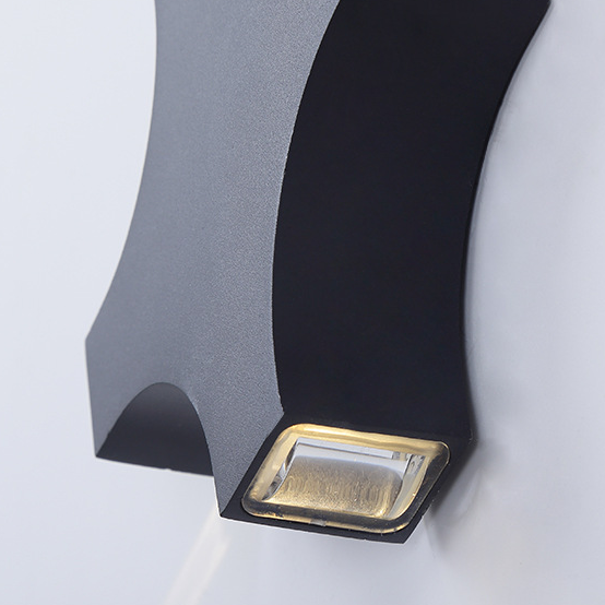 Contemporary Creative Waterproof Aluminum Crosshair Star LED Wall Sconce Lamp For Outdoor Patio