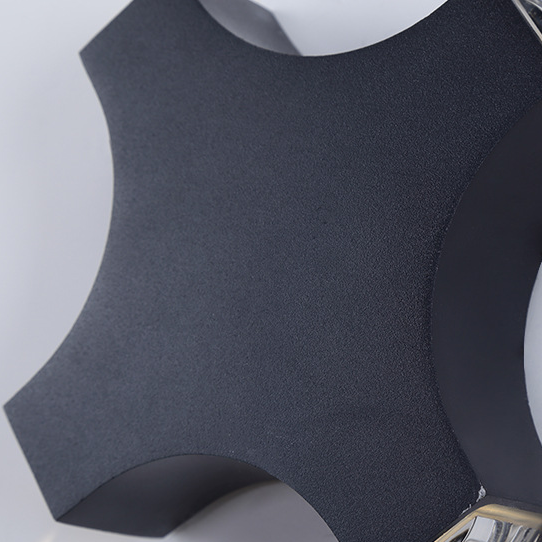 Contemporary Creative Waterproof Aluminum Crosshair Star LED Wall Sconce Lamp For Outdoor Patio