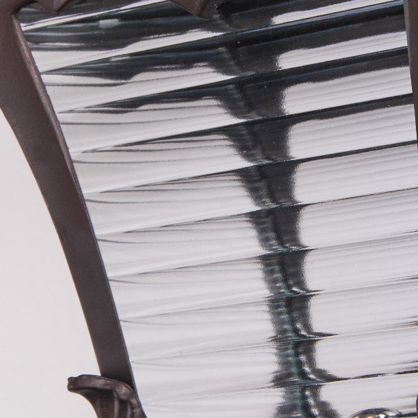 Zeitgenössische Retro-Solar-Wasserdichte Aluminium-Glas-Quadratische Gestreifte Laterne LED-Wandleuchte Für Außenbereich Terrasse 