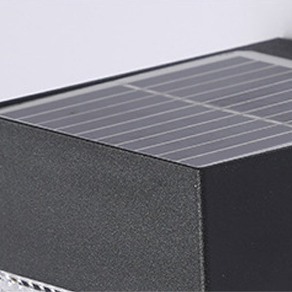Moderne Einfachheit Solar Wasserdichte ABS Zylinder Quadratische LED Wandleuchte Für Außenbereich Patio 