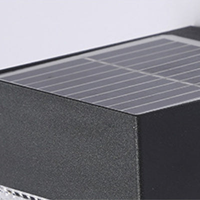 Modern Simplicity Solar Waterproof ABS Cylinder Square LED Wall Sconce Lamp For Outdoor Patio
