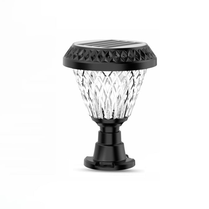 Modern Simplicity Solar Waterproof Plastic PC Round Square LED Outdoor Pillar Light Landscape Lighting For Garden