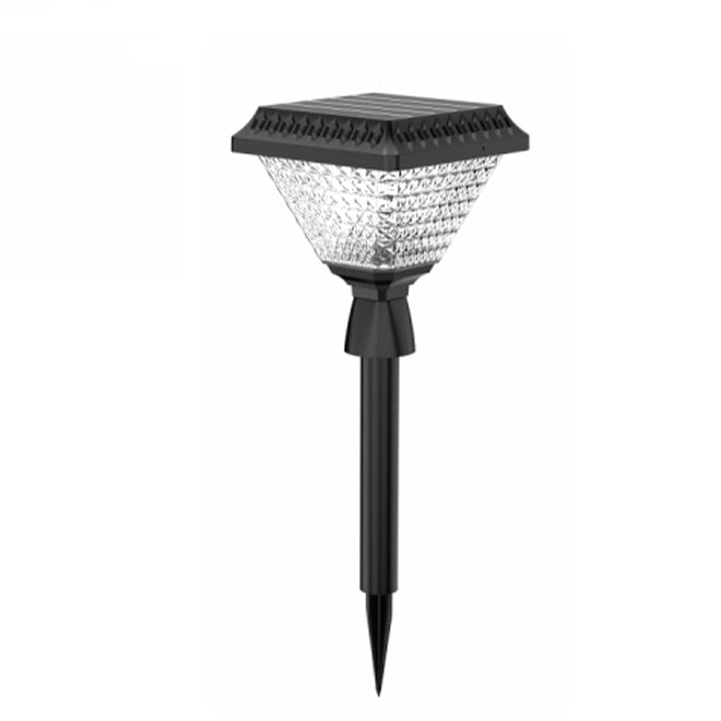 Modern Simplicity Solar Waterproof Plastic PC Round Square LED Outdoor Pillar Light Landscape Lighting For Garden