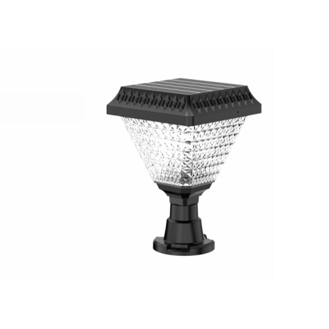Modern Simplicity Solar Waterproof Plastic PC Round Square LED Outdoor Pillar Light Landscape Lighting For Garden