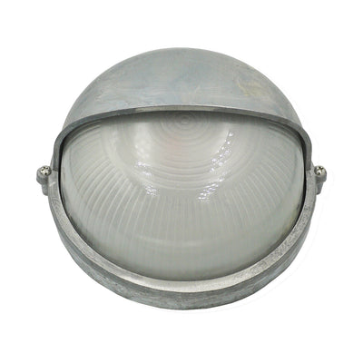 Contemporary Industrial Waterproof Aluminum Glass Frosted Round 1-Light Wall Sconce Lamp For Outdoor Patio