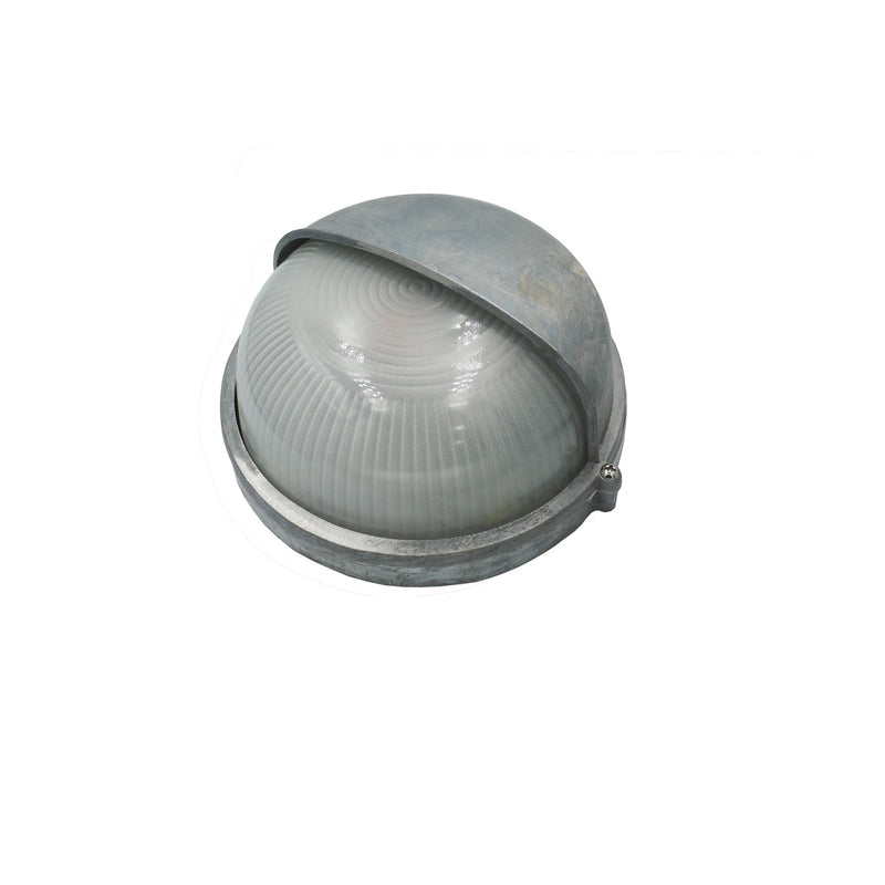 Contemporary Industrial Waterproof Aluminum Glass Frosted Round 1-Light Wall Sconce Lamp For Outdoor Patio