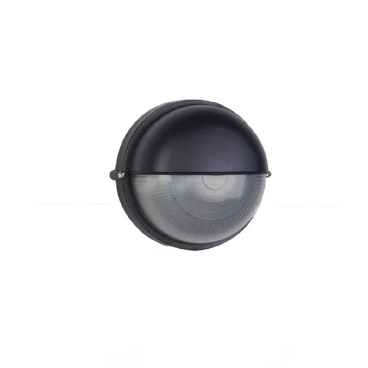 Zeitgenössische industrielle wasserdichte Aluminium-Glas-matte runde 1-Licht-Wandleuchte für den Außenbereich 