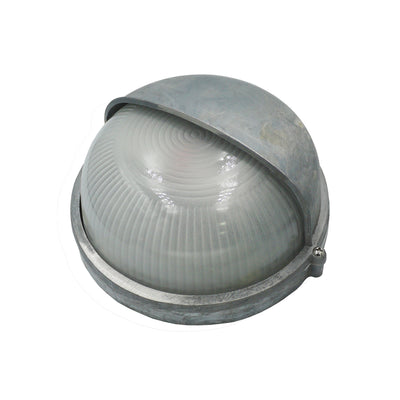 Contemporary Industrial Waterproof Aluminum Glass Frosted Round 1-Light Wall Sconce Lamp For Outdoor Patio