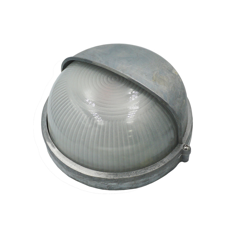 Contemporary Industrial Waterproof Aluminum Glass Frosted Round 1-Light Wall Sconce Lamp For Outdoor Patio
