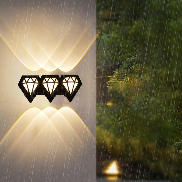 Contemporary Creative Waterproof Aluminum Acrylic Diamond LED Wall Sconce Lamp For Outdoor Patio