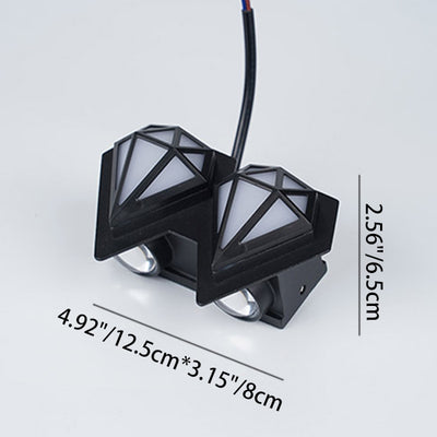 Contemporary Creative Waterproof Aluminum Acrylic Diamond LED Wall Sconce Lamp For Outdoor Patio