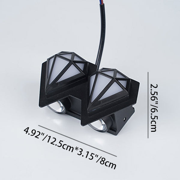 Contemporary Creative Waterproof Aluminum Acrylic Diamond LED Wall Sconce Lamp For Outdoor Patio