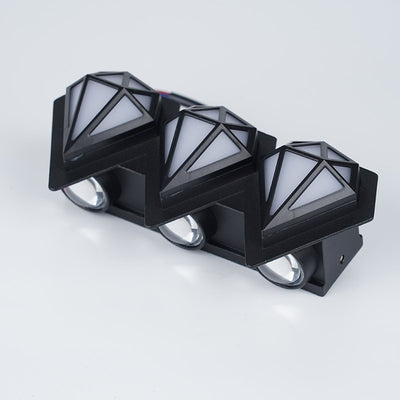 Contemporary Creative Waterproof Aluminum Acrylic Diamond LED Wall Sconce Lamp For Outdoor Patio