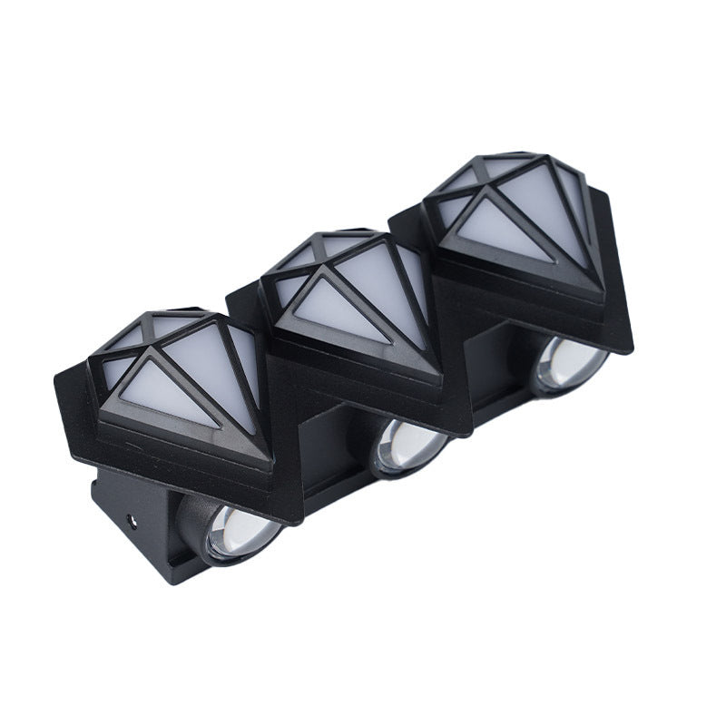 Contemporary Creative Waterproof Aluminum Acrylic Diamond LED Wall Sconce Lamp For Outdoor Patio