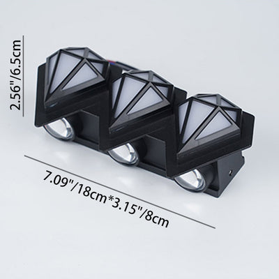 Contemporary Creative Waterproof Aluminum Acrylic Diamond LED Wall Sconce Lamp For Outdoor Patio