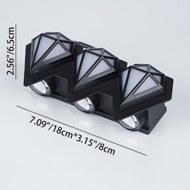 Contemporary Creative Waterproof Aluminum Acrylic Diamond LED Wall Sconce Lamp For Outdoor Patio