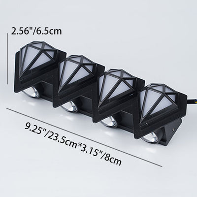 Contemporary Creative Waterproof Aluminum Acrylic Diamond LED Wall Sconce Lamp For Outdoor Patio