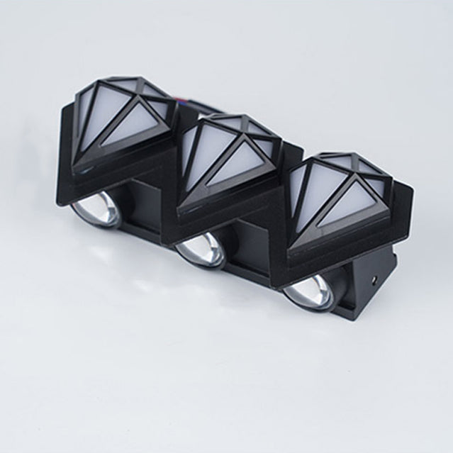 Contemporary Creative Waterproof Aluminum Acrylic Diamond LED Wall Sconce Lamp For Outdoor Patio