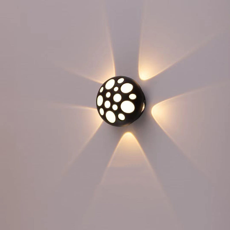 Contemporary Creative Waterproof Aluminum Round Bubble LED Wall Sconce Lamp For Outdoor Patio