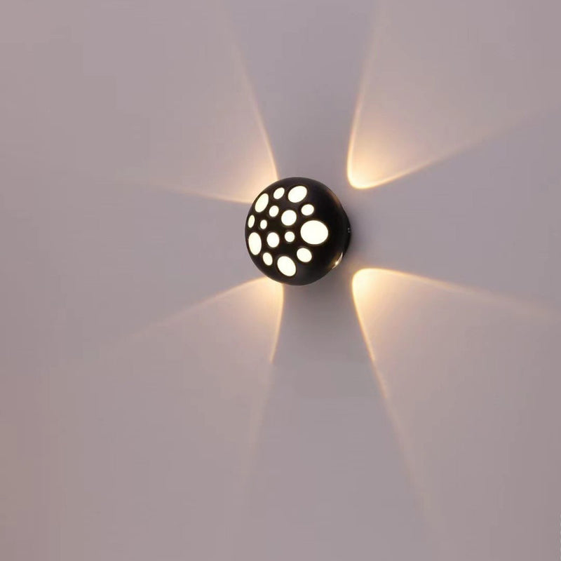 Contemporary Creative Waterproof Aluminum Round Bubble LED Wall Sconce Lamp For Outdoor Patio