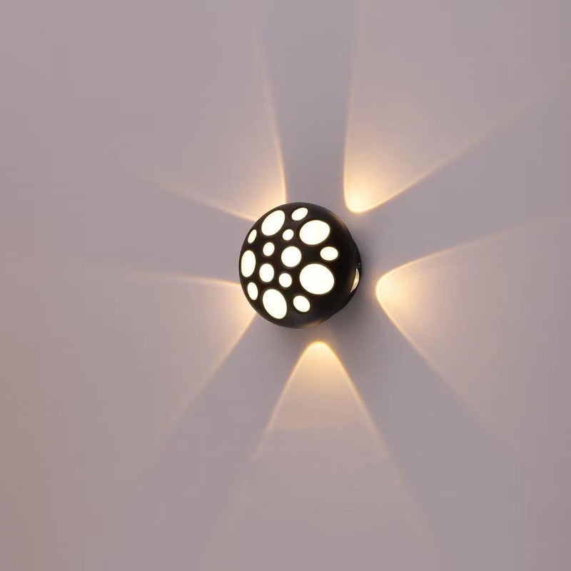 Contemporary Creative Waterproof Aluminum Round Bubble LED Wall Sconce Lamp For Outdoor Patio