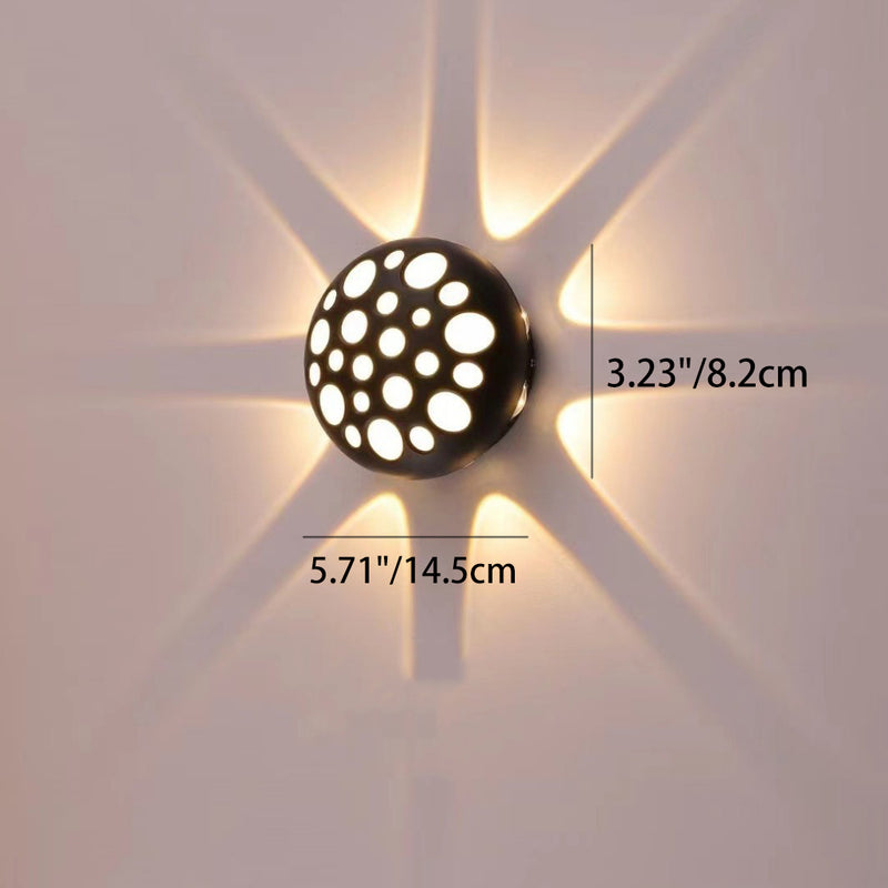Contemporary Creative Waterproof Aluminum Round Bubble LED Wall Sconce Lamp For Outdoor Patio
