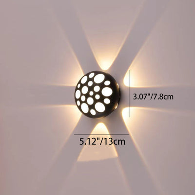 Contemporary Creative Waterproof Aluminum Round Bubble LED Wall Sconce Lamp For Outdoor Patio