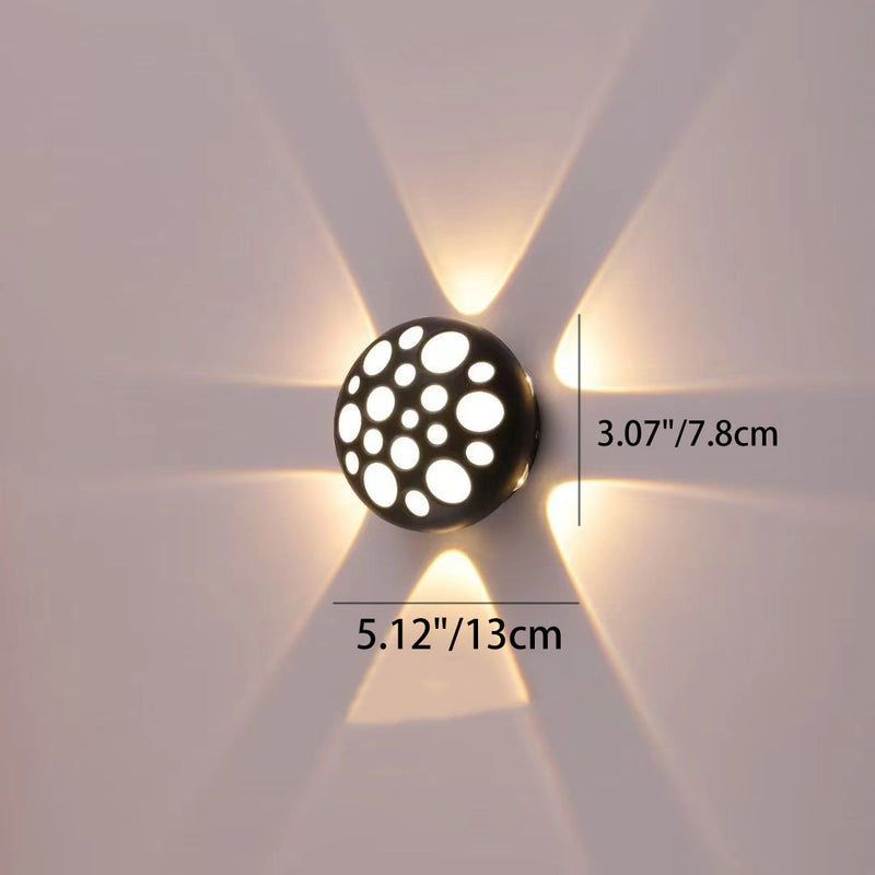 Contemporary Creative Waterproof Aluminum Round Bubble LED Wall Sconce Lamp For Outdoor Patio