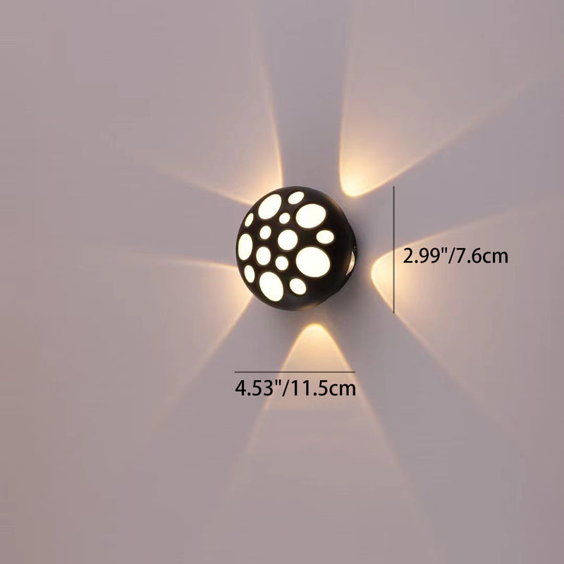 Contemporary Creative Waterproof Aluminum Round Bubble LED Wall Sconce Lamp For Outdoor Patio