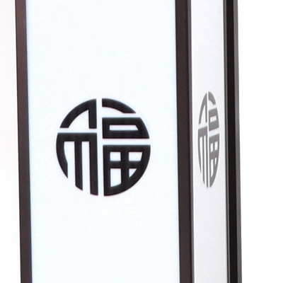 Traditional Chinese Waterproof ABS Aluminum Glass Rectangular Happiness Wealth Pattern LED Wall Sconce Lamp For Outdoor Patio