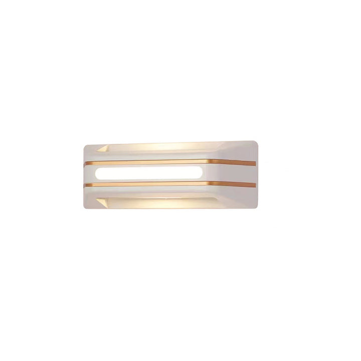 Moderne Einfachheit Wasserdichte Aluminium Rechteckige Streifen LED Wandleuchte für Außenbereich Terrasse 