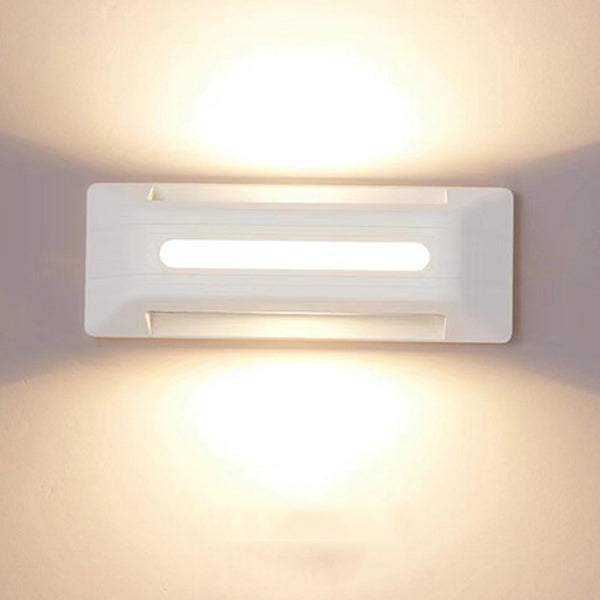 Moderne Einfachheit Wasserdichte Aluminium Rechteckige Streifen LED Wandleuchte für Außenbereich Terrasse 