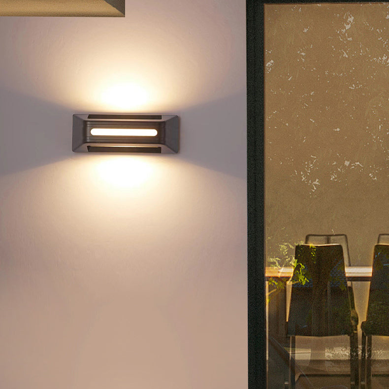 Modern Simplicity Waterproof Aluminum Rectangular Stripe LED Wall Sconce Lamp For Outdoor Patio