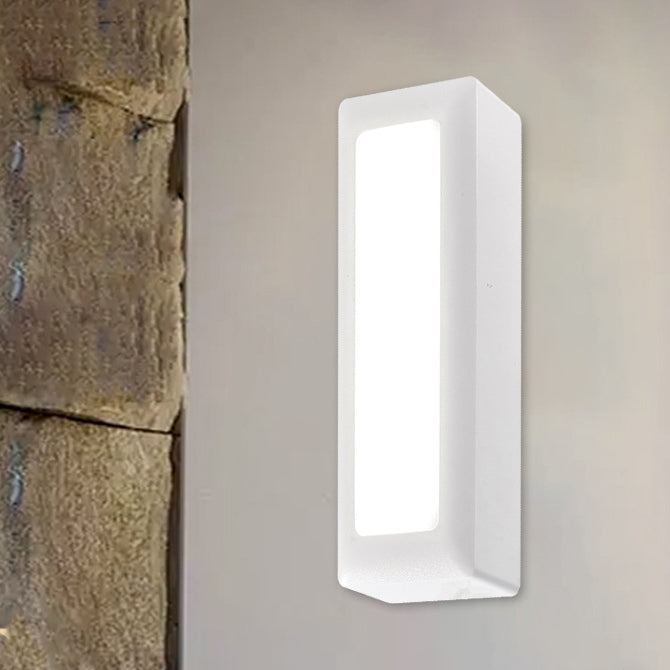 Modern Minimalist Waterproof PC PS Rectangular Recessed LED Wall Sconce Lamp For Outdoor Patio