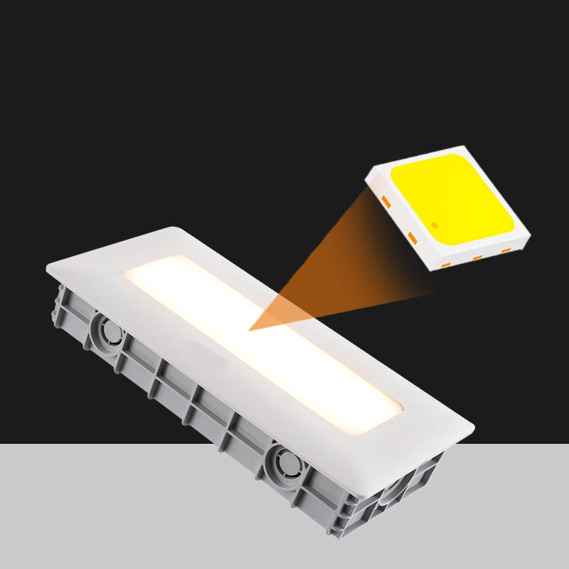 Modern Minimalist Waterproof PC PS Rectangular Recessed LED Wall Sconce Lamp For Outdoor Patio
