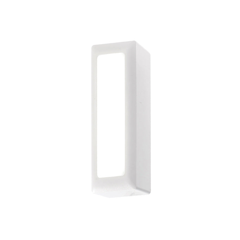 Modern Minimalist Waterproof PC PS Rectangular Recessed LED Wall Sconce Lamp For Outdoor Patio