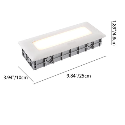Modern Minimalist Waterproof PC PS Rectangular Recessed LED Wall Sconce Lamp For Outdoor Patio