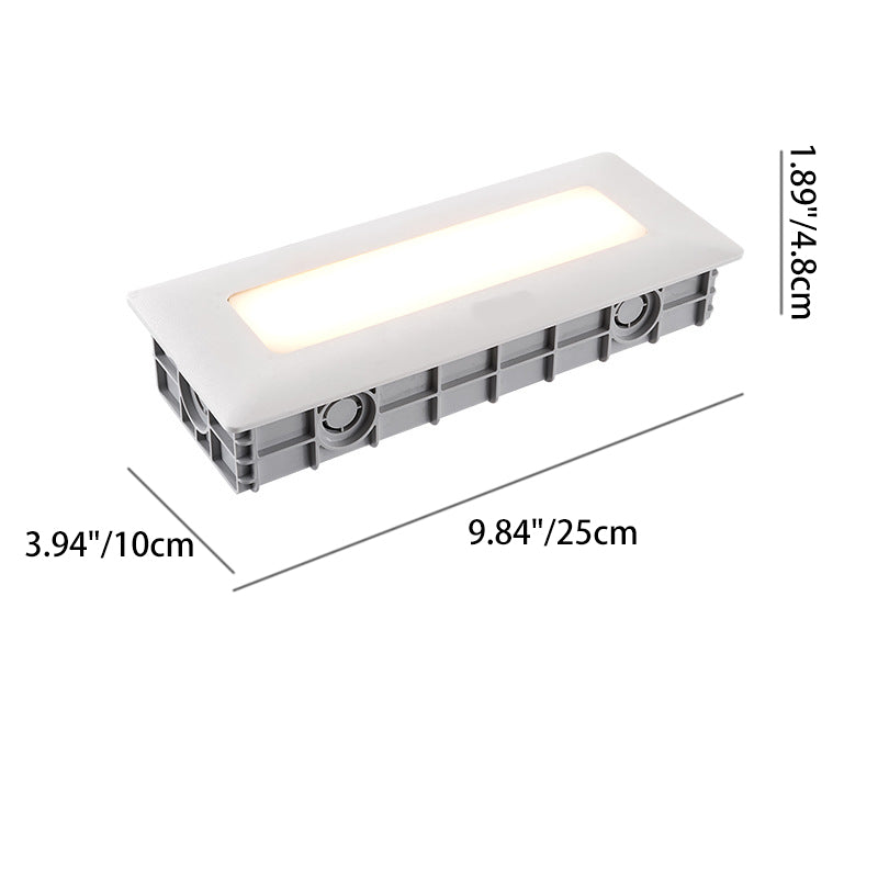 Modern Minimalist Waterproof PC PS Rectangular Recessed LED Wall Sconce Lamp For Outdoor Patio